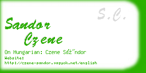 sandor czene business card